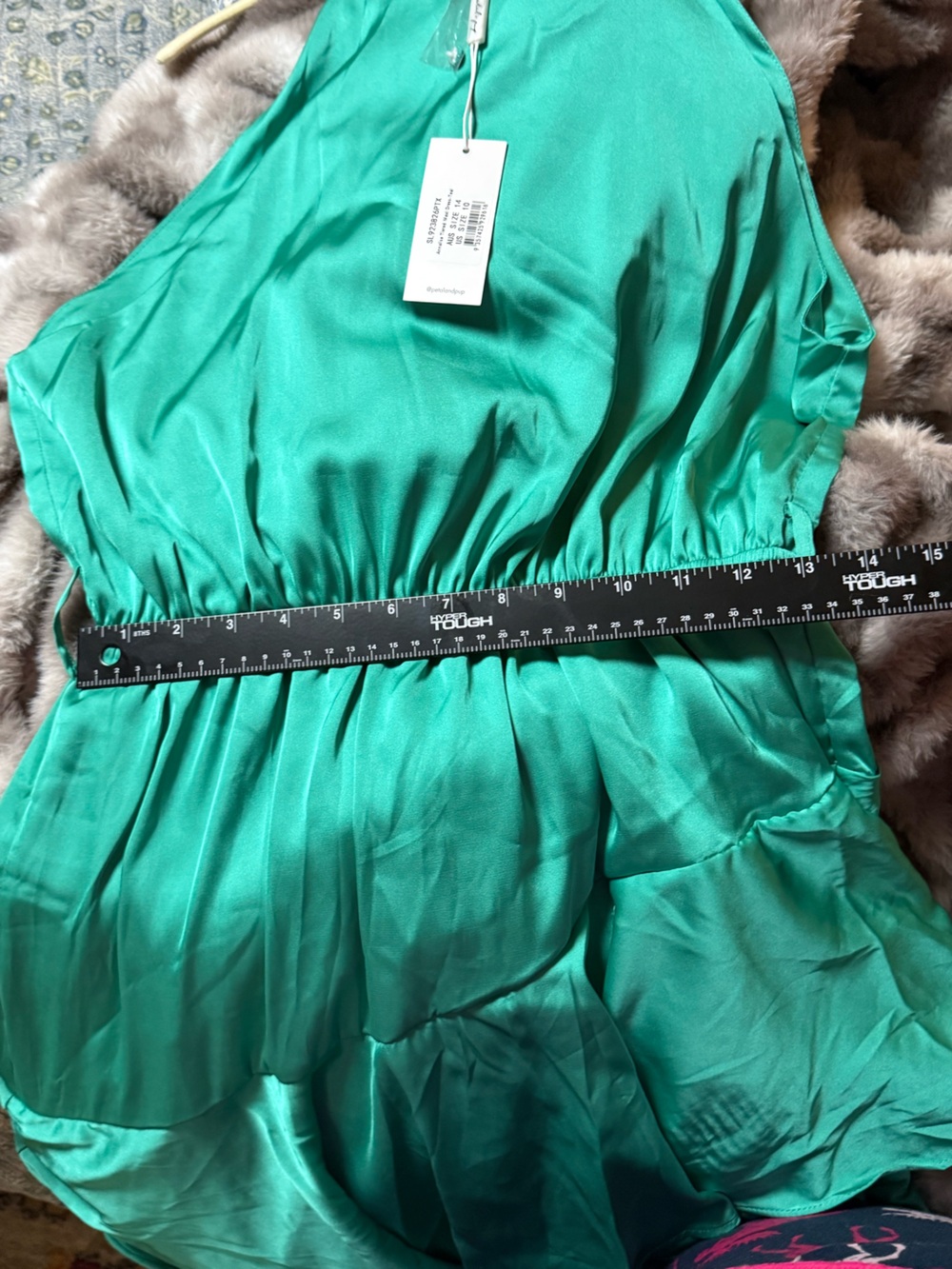 Petal & Pup Teal Tiered Halter Maxi Dress - Picture 9 of 9